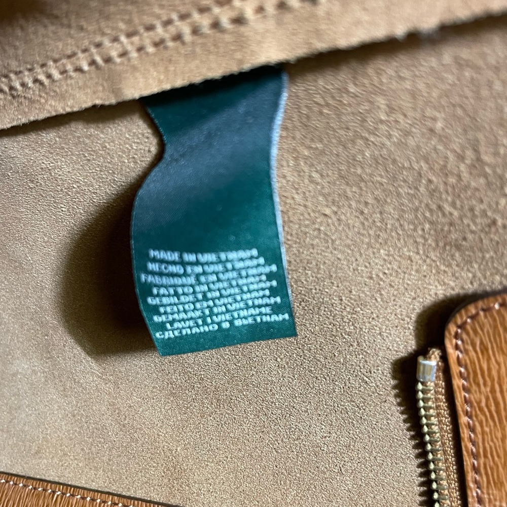Ralph Lauren Tan Structured Leather Tote - Picture 8 of 14